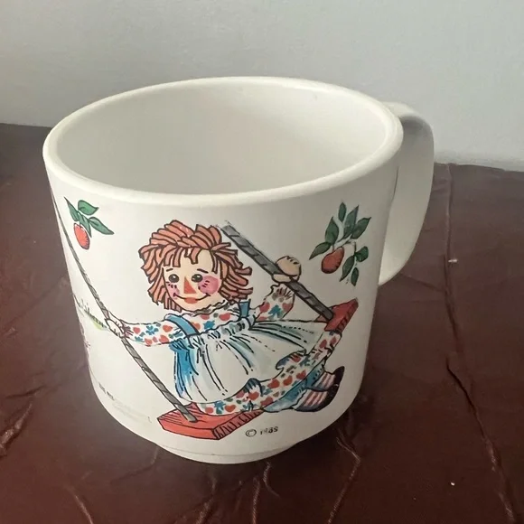 Vintage 1969 Raggedy Ann & Andy ~ 4 Piece Plastic Youth Dish Set: - Picture 5 of 6